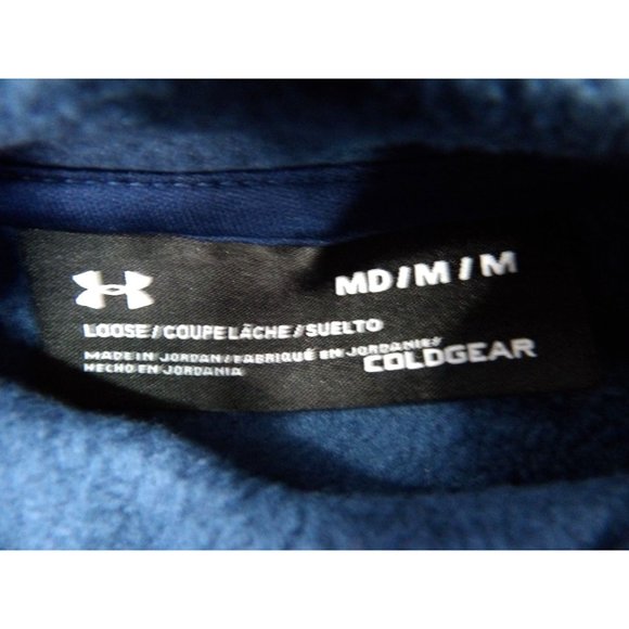 Women's Navy Blue Under Armor Pullover Hoodie size M preowned - Picture 3 of 4